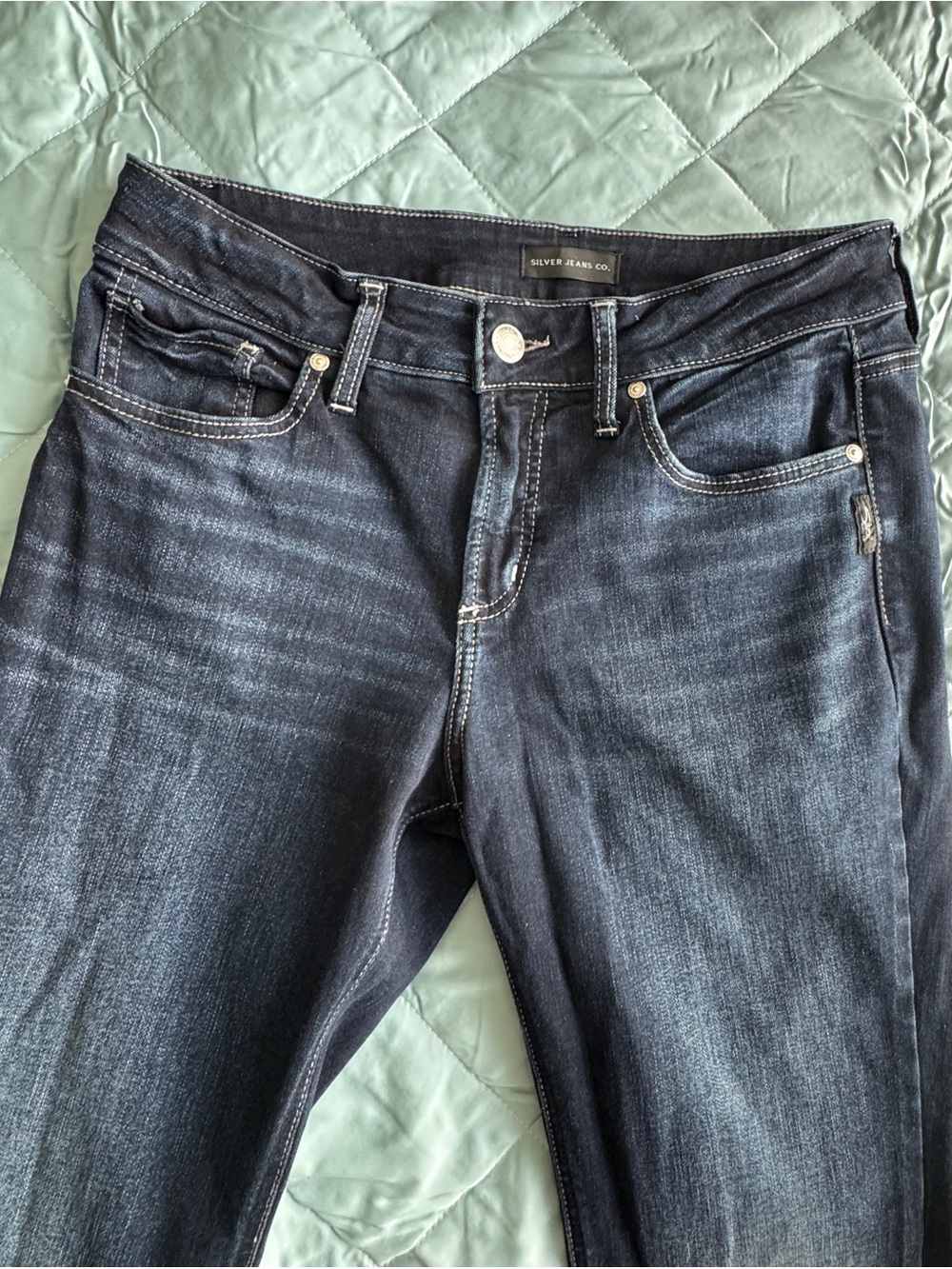 Silver Jeans Women's Dark Indigo Jeans - Suki straight